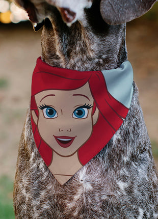 Pet Bandana - The Little Mermaid Ariel Face Close-Up Light Blue