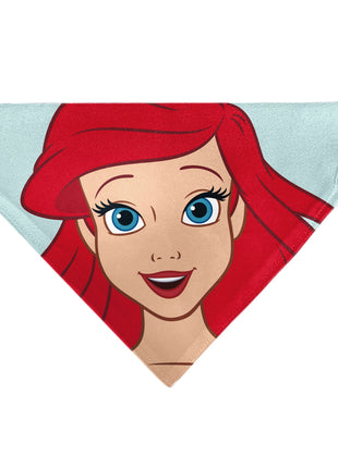 Pet Bandana - The Little Mermaid Ariel Face Close-Up Light Blue
