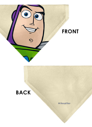 Pet Bandana - Toy Story Buzz Lightyear Face Close-Up Beige