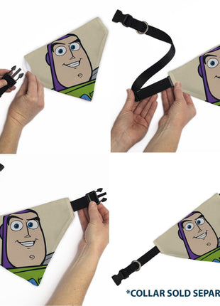 Pet Bandana - Toy Story Buzz Lightyear Face Close-Up Beige