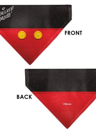 Pet Bandana - Mickey Mouse Buttons Black/Red