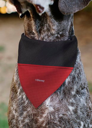 Pet Bandana - Mickey Mouse Buttons Black/Red