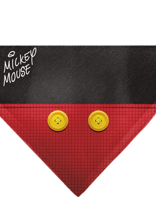 Pet Bandana - Mickey Mouse Buttons Black/Red