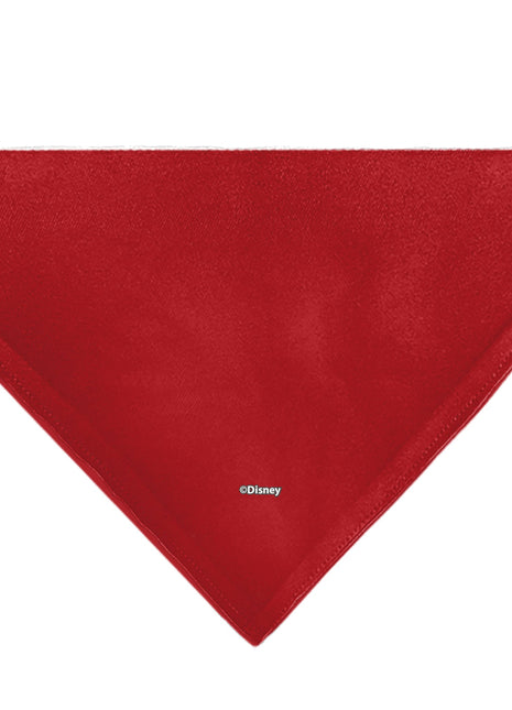 Pet Bandana - Holiday Mickey and Minnie Santa Hat Kissing Pose Red