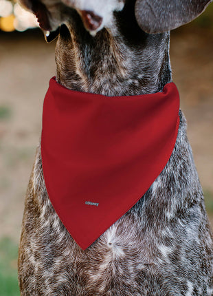 Pet Bandana - Holiday Mickey and Minnie Santa Hat Kissing Pose Red