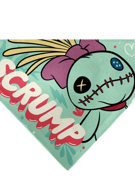 Pet Bandana - SCRUMP Text and Pose Light Blue