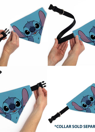 Pet Bandana - Stitch Grinning Pose Blue