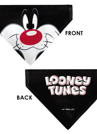 Pet Bandana - LOONEY TUNES Sylvester the Cat Face Close-Up Black