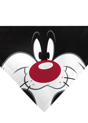 Pet Bandana - LOONEY TUNES Sylvester the Cat Face Close-Up Black