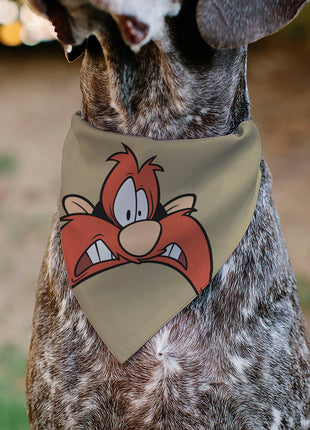 Pet Bandana - LOONEY TUNES Yosemite Sam Face Close-Up Tan