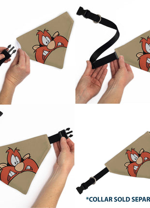Pet Bandana - LOONEY TUNES Yosemite Sam Face Close-Up Tan