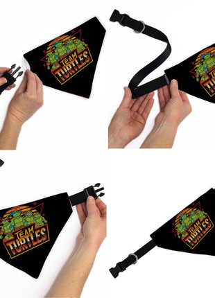 Pet Bandana - Teenage Mutant Ninja Turtles TEAM TURTLES Group Pose Black/Red