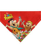 Pet Bandana - FRUITY PEBBLES Fred Flintstone and Barney Rubble Cereal Box Print and Vivid Cereal Multi Color