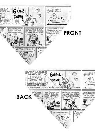 Pet Bandana - PEANUTS Good Ol Charlie Brown Comic Scene Blocks White/Black
