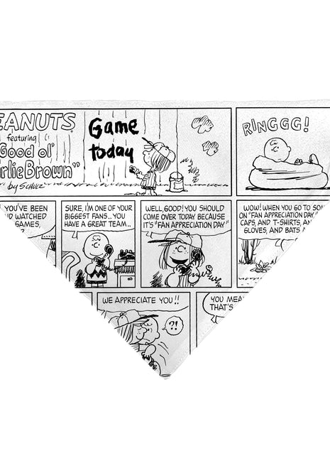 Pet Bandana - PEANUTS Good Ol Charlie Brown Comic Scene Blocks White/Black