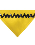 Pet Bandana - Peanuts Charlie Brown Zig Zag Stripe Yellow/Black