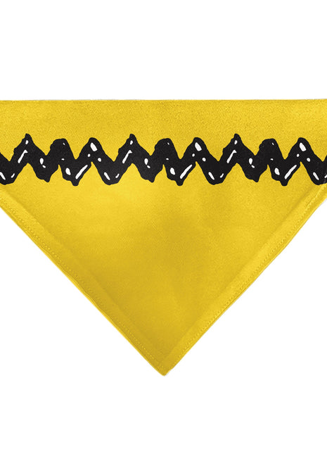 Pet Bandana - Peanuts Charlie Brown Zig Zag Stripe Yellow/Black