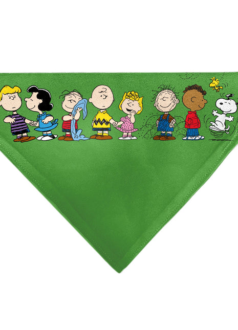 Pet Bandana - Peanuts Gang Group Pose Green
