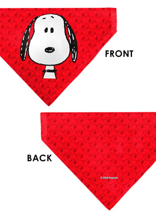 Pet Bandana - Peanuts Snoopy Face and Profile Pose Reds