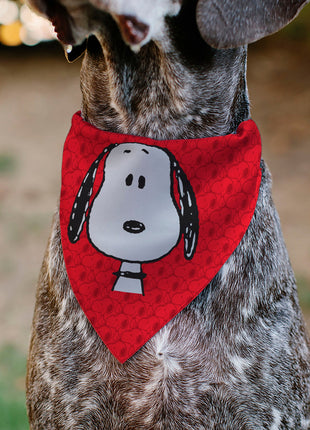 Pet Bandana - Peanuts Snoopy Face and Profile Pose Reds