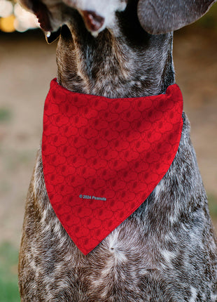 Pet Bandana - Peanuts Snoopy Face and Profile Pose Reds