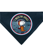 Pet Bandana - Peanuts Astronaut Snoopy I NEED MY SPACE Pose Blue
