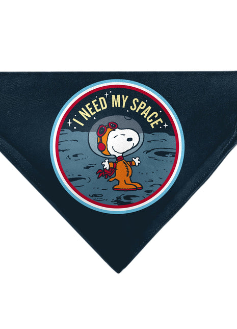 Pet Bandana - Peanuts Astronaut Snoopy I NEED MY SPACE Pose Blue