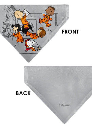 Pet Bandana - Peanuts Gang Floating Astronauts Group Pose Gray