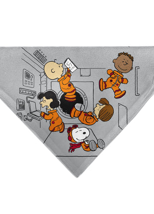 Pet Bandana - Peanuts Gang Floating Astronauts Group Pose Gray