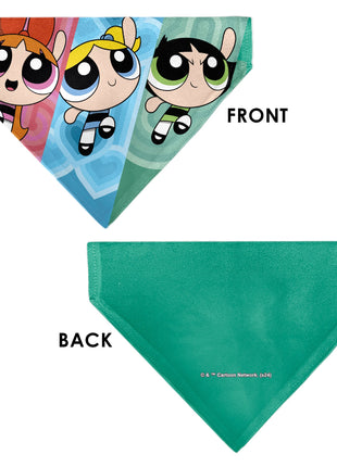 Pet Bandana - The Powerpuff Girls Flight Pose Pinks/Blues/Greens