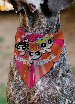 Pet Bandana - Powerpuff Girls SUPER CUTE SUPER FIERCE Group Pose Pinks