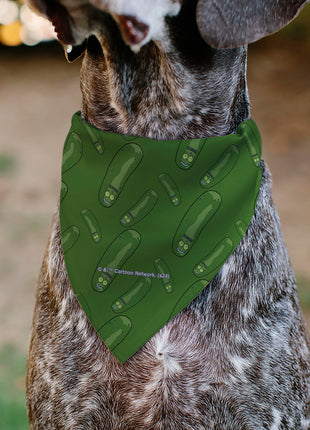 Pet Bandana - Rick and Morty Pickle Rick Pose Scattered Greens