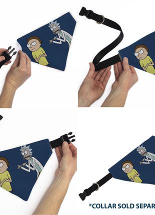 Pet Bandana - Rick and Morty Arms Crossed Pose Blue