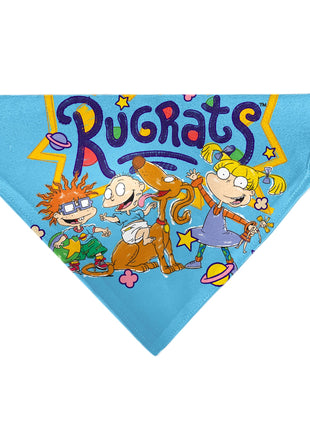 Pet Bandana - RUGRATS Four Character Group Pose and Title Logo Light Blue