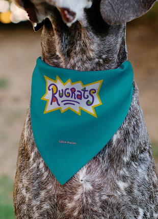 Pet Bandana - Rugrats Kids Group Pose and Title Logo Blue