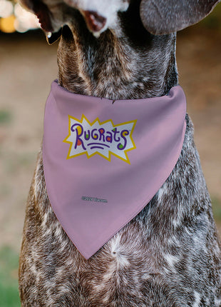 Pet Bandana - Rugrats Chuckie HUG ME Hearts Pose Pink