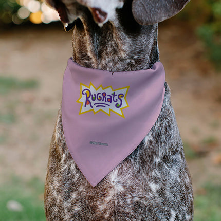 Pet Bandana - Rugrats Chuckie HUG ME Hearts Pose Pink