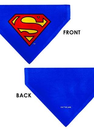 Pet Bandana - Superman Shield Logo Blue/Red/Yellow