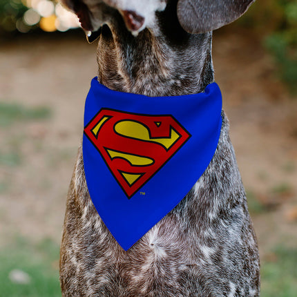 Pet Bandana - Superman Shield Logo Blue/Red/Yellow