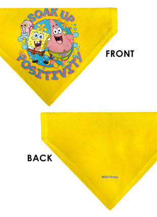 Pet Bandana - SpongeBob SquarePants and Friends SOAK UP POSITIVITY Pose Yellow
