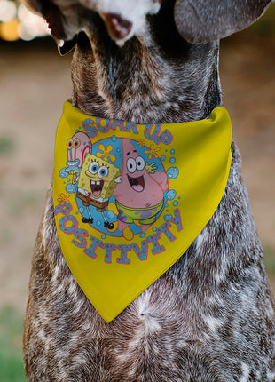 Pet Bandana - SpongeBob SquarePants and Friends SOAK UP POSITIVITY Pose Yellow