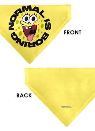 Pet Bandana - SpongeBob SquarePants NORMAL IS BORING Pose Yellows
