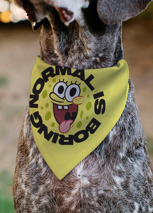 Pet Bandana - SpongeBob SquarePants NORMAL IS BORING Pose Yellows