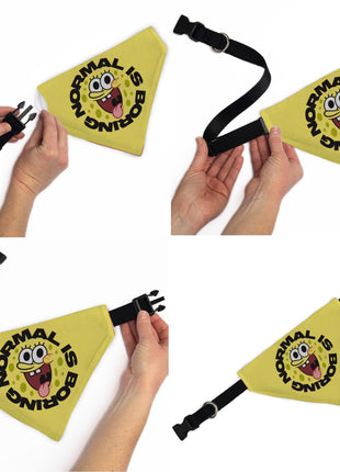 Pet Bandana - SpongeBob SquarePants NORMAL IS BORING Pose Yellows