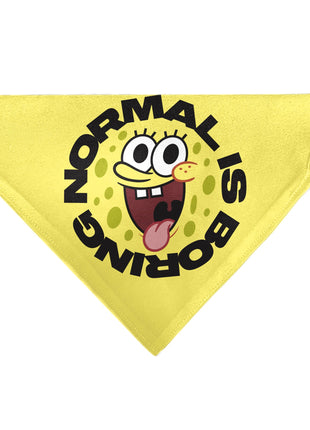 Pet Bandana - SpongeBob SquarePants NORMAL IS BORING Pose Yellows