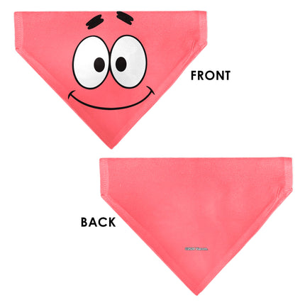 Pet Bandana - SpongeBob SquarePants Patrick Star Face Close-Up Pink
