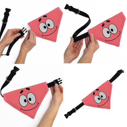 Pet Bandana - SpongeBob SquarePants Patrick Star Face Close-Up Pink