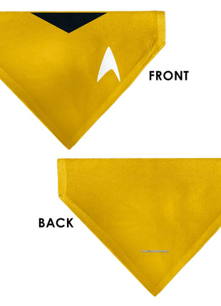 Pet Bandana - Star Trek Original Series Golden Yellow Uniform Print