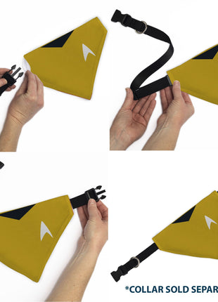 Pet Bandana - Star Trek Original Series Golden Yellow Uniform Print