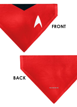 Pet Bandana - Star Trek Original Series Red Uniform Print